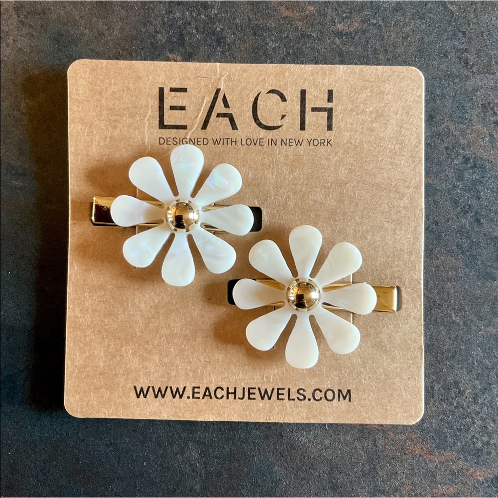 Flower Barrette Set by Each Jewels